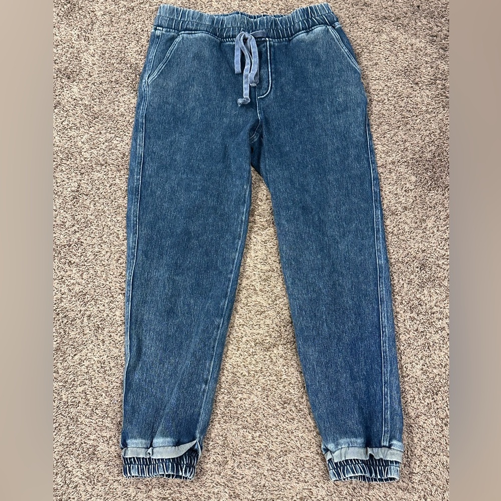 Wash Lab cotton denim blue jogger Size Large
